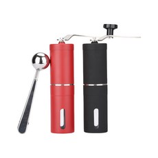 가정 및 사무실용 수동 커피 그라인더 스테인리스 연삭기, 18cm 블랙 커피 그레이터, 1개