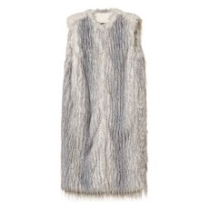 트윈셋 페이크 퍼 민소매 코트