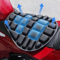 아띠꼴로 오토바이 쿨시트 바이크 쿨매트 통풍 안장 쿠션 패드, 블랙, 1개