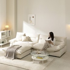 [즉시할인쿠폰 20만원+방문설치] 소프트 구름 아쿠아텍스 패브릭 푹신한 4인 소파 쇼파, 4인 소파 (FC01088)