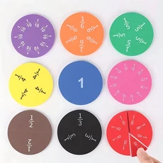 자석 분수 원형 교육 교구 세트 가정 품 어린이 남아 여아, 01 1Set Fraction Circle