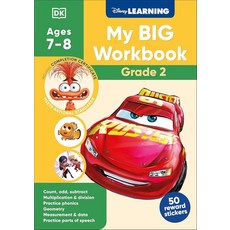 [5] Disney Learning Big Workbook Grade 2: Math & English Workbook for Kids Aged 7-9 Curriculum-Ba, [5] Disney Learning Big Workbo