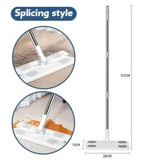 정전기 플랫 걸레 제거 일회용 세척 종이 먼지 가정용 회전식 바닥 청소, White