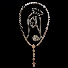 장미성모님 24K 전자파 차단 스티커 천주교 성물