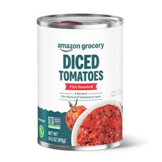 아마존 프레시 불에 구운 다이스 통조림 토마토 14.5온 Amazon Grocery Canned Fire Roasted Diced Tomatoes 14.5 Oz (Previ, 14.5온스(1팩), 1개