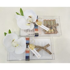 추석 부모님 호접란 로또 용돈 박스 용돈, 2개, 화이트