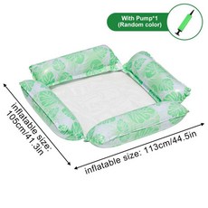 튜브 풍선 해먹핸드 펌프 재미있는 해변 플로팅 매트 수영장 호수 경량 여름 장비, 1개, 4. Green