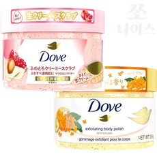 (1+1) 일본 도브 크리미 석류&시어버터 298g + 금목서 바디스크럽 298g