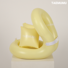 [암튜브+넥튜브] TAEMUMU (레모네이드) 25-50kg kc인증 물놀이 어린이 성인 베스트 구명조끼 어깨튜브, (25~50kg) 레모네이드, Lemonade (레모네이드)