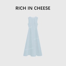 베이비핏 프렌치 스타일 허리라인 자켓 원피스, 블루 큰 이상