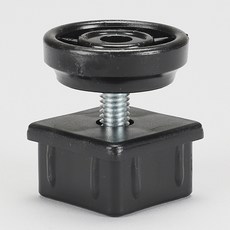 사각파이프용 속캡 높이조절발 30x30mm, 검정, 1개
