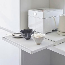 전자레인지 확장 받침대 슬라이딩 선반, 화이트, 1개