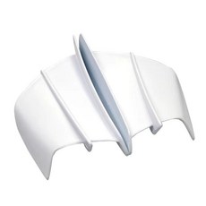 【颱風騎士】機車通用導流罩 定風翼 側麵風刀 側風擾流板, 純白色