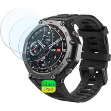 아마즈핏 T렉스 3 프로 아웃도어 스마트워치 48mm용 화면 보호필름 3개 세트 강화유리 투명 필름 호환