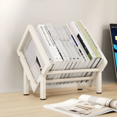 살림주의보 스탠드 책상 미니책꽂이, 1단, 화이트