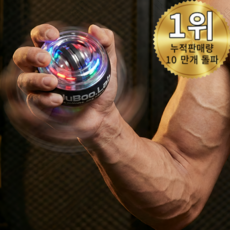 더주부랩 무소음 자이로볼 손목강화 전완근 운동기구, 1개, 블랙