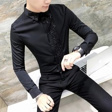 남자 댄스복 셔츠 탱고 룸바 블라우스 시스루 블랙 드레스 옆선 정장
