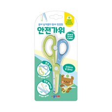 종이나라 안전 가위 어린이, 블루그린, 3개