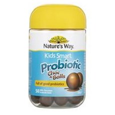 네이처스 웨이 프로바이오틱 초콜릿볼 입 Nature's Way Kids Smart PROBIOTIC CHOCOLATE BALLS 50S, 1개, 50정