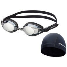 피닉스 미러수경 PN-702M + 스판수모 SET, Black, 1개