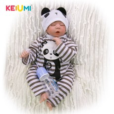 [브리튼] 리본돌 Boneca 50cm 슬리핑 인형 20인치 PP 코튼 바디 베이비 보, [01] 20 inch 50cm, [01] closed eye, 1개