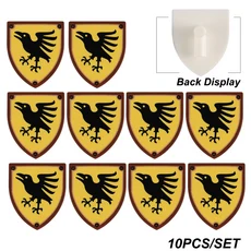 중세 군사 Wofl 방패 빌딩 블록 액세서리 갑옷 벽돌 장난감 어린이 선물, 37 B35-31-1