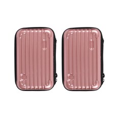 바로스포츠 (1+1) 커플 하드 케이스 파우치 클러치백, 핑크 2EA