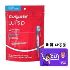 [엣지] 콜게이트 맥스 후레쉬 일회용 미니 칫솔+사은품 증정, 1개, 24개입, 2mm