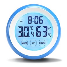Beroso 倍麗森 觸控式溫濕度計 時鐘/鬧鐘 濕度計 室內溫度計 BE-D00001, 藍色, 詳見包裝