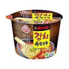 오뚜기 투다리 김치유부우동 컵라면 큰컵 100g, 6개