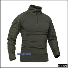 野戰搖滾 迷彩青蛙裝戰術上衣 軍綠色 迷彩服 迷彩T恤 長袖T恤 工作服 特警服 勤務, 黑色,L, 1個