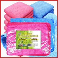 극세사 걸레 경편 30x40 크리너 20장 bok+tMQLgB, bok+블루20장, 1개