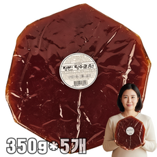 자연톡 대용량 쟁반 덩어리 엿 전통엿 갱엿 옛날 문방구엿 합격기원 합격 수능엿 간식, 350g, 5개