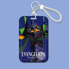 에반게리온 카드 홀더 학교 출입 캠퍼스 커버 식사 근로자 ID 신용 보호 슬리브 손목 스트랩 포함, 01 EVANGELION 06