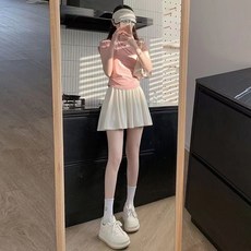 【Uni】冰絲百褶運動短裙女夏爆款芭蕾風舞蹈顯瘦防走光百搭鬆緊腰半身裙