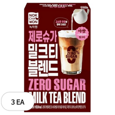 녹차원 제로슈가 밀크티 블렌드 분말, 3개, 7개입, 10g