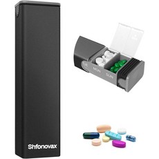 주간 금속 알약 정리함 성인 및 노인을 위한 대용량 7일 여행용 비타민 보충제용 휴대용 상자블랙, Pink