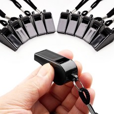 다용도 호루라기 세트 스포츠 심판 호신용 호각, 10개, 블랙 10개, 블랙