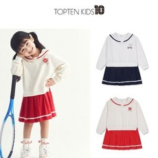 [백화점 정품] 탑텐 키즈 버비 라이트 테리 러카라 원피스 MKF1OO2101-IC