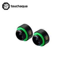 Bitspower-touch aqua G1/4 인치 7.5mm 익스텐더 피팅 워터 쿨링 키트 빌드 피팅 블랙 실버 화이트 2, 01 Black (2pcs)