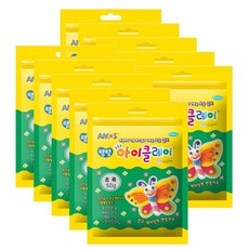 아모스 탱탱 아이 클레이 파우치 10p, 초록, 50g, 10개