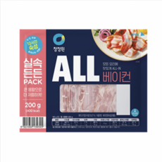 청정원 ALL 베이컨, 4개, 200g