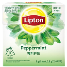 립톤 페퍼민트 허브티, 800mg, 10개입, 6개