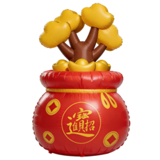 招財樹 新年裝飾 電動充氣發財樹, 2米電動充氣發財樹, 1個