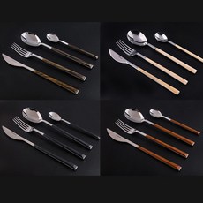 핀티 스시퀸 디너 커트러리 4피스 택1, 1.마호가니