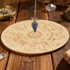 2개 크리스탈 스피릿 펜듈럼과 점술판 세트 결정을 내리기 직관적 지도 영적 의식리퍼, style e