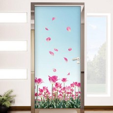 아트박스/꾸밈 tk030-튤립하늘_현관문시트지