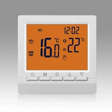 LCD 가스 보일러 온도 조절기 3A 주간 프로그래밍 가능한 실내 난방 스마트 흰색/파란색 디스플레이, 03 orange backlight