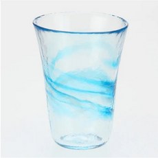 【月夜野工房】日式手作紋理玻璃杯，品味燒酒與啤酒的雅緻之選, 青,S, 1個