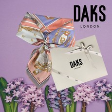 백화점 닥스 DAKS 정품 핸드메이드 바이어스 쁘띠 실크 스카프 SKN006 선물용